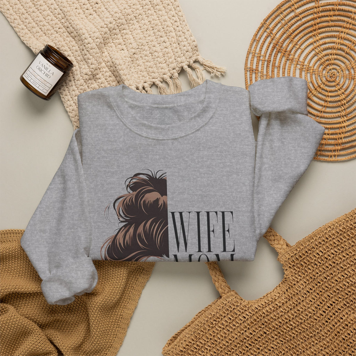Wife Mom Boss Crewneck Sweatshirt