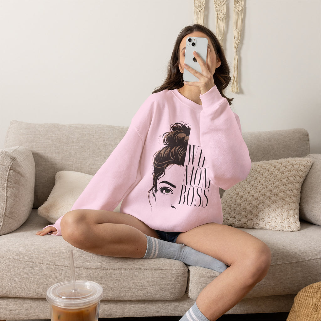 Wife Mom Boss Crewneck Sweatshirt