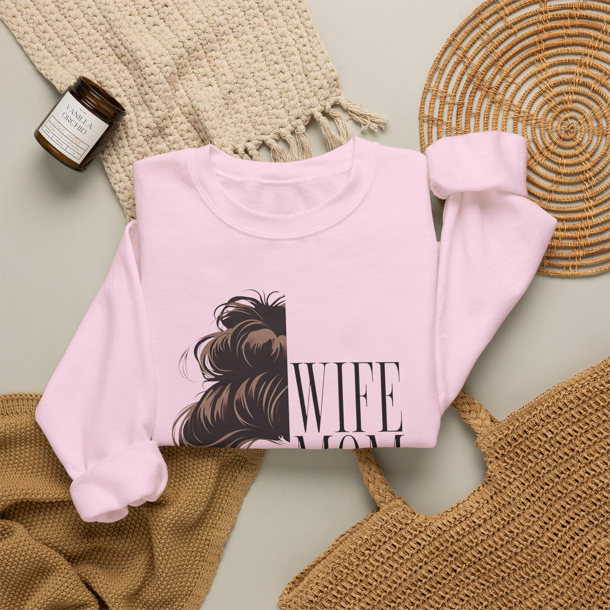 Wife Mom Boss Crewneck Sweatshirt