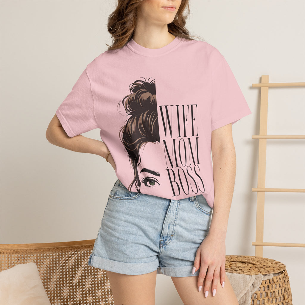 Wife Mom Boss T-Shirt — Graphic Tee for Moms & Wives