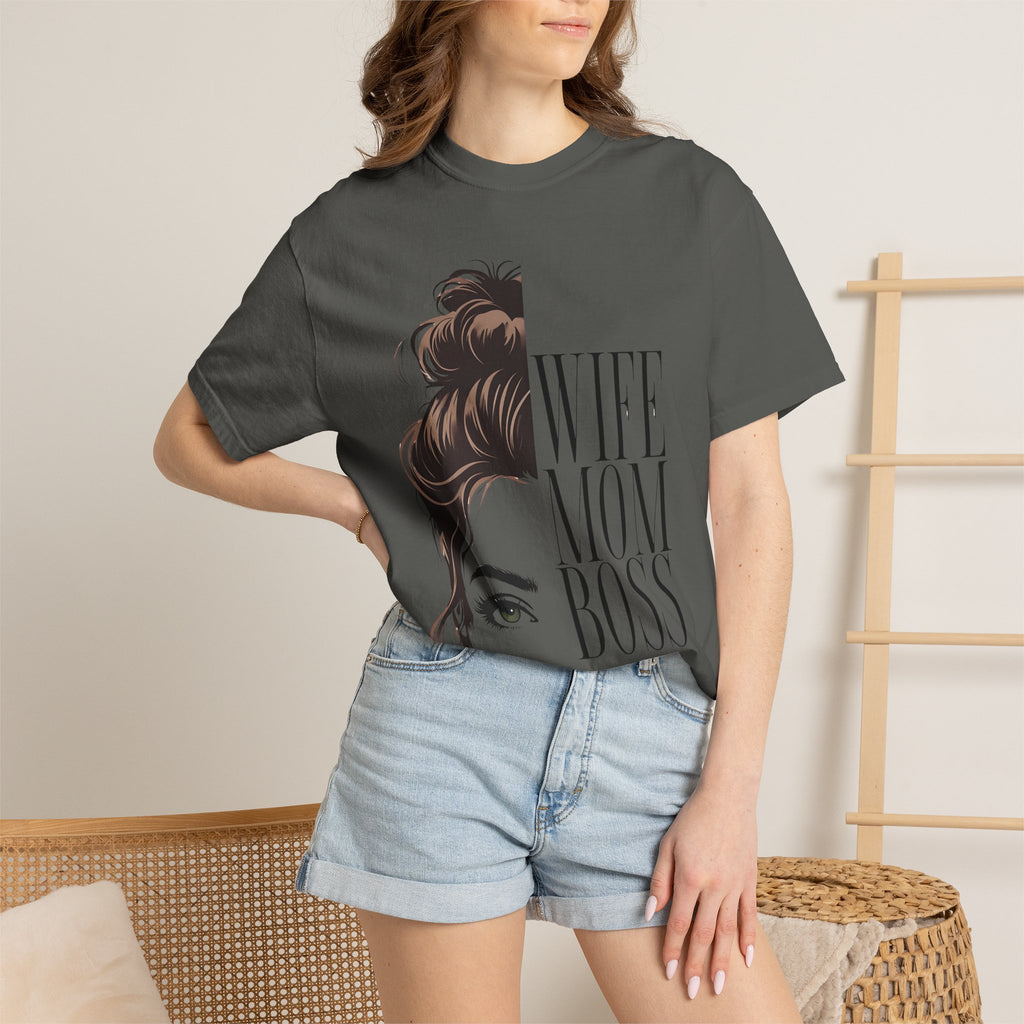 Wife Mom Boss T-Shirt — Graphic Tee for Moms & Wives